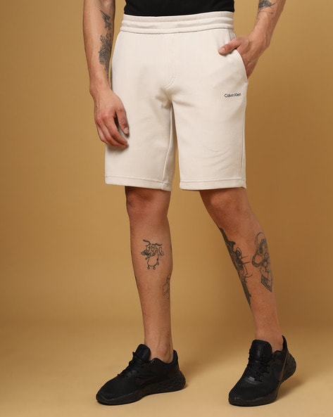 Mid-Rise Shorts with Placement Logo Print