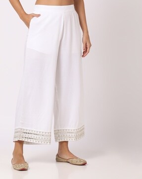 White palazzo pants sales