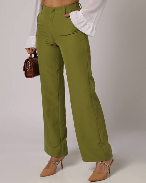 Encrustd Straight Fit Flat-Front Pants