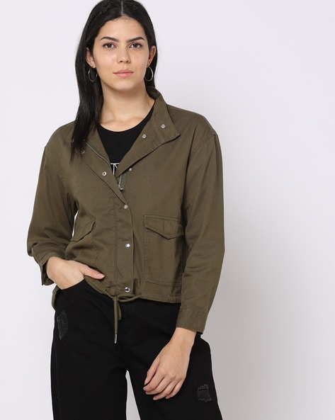 Buy Olive Green Jackets & Coats for Women by DNMX Online