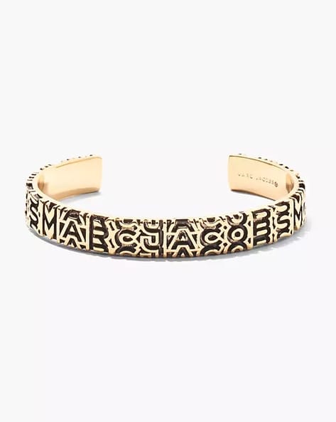 MARC by Marc Jacobs Hinged Signature Logo Bracelet Gold Tone, Pink | eBay