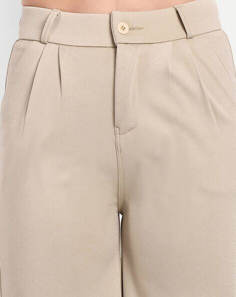 Buy Beige Trousers & Pants for Women by Broadstar Online