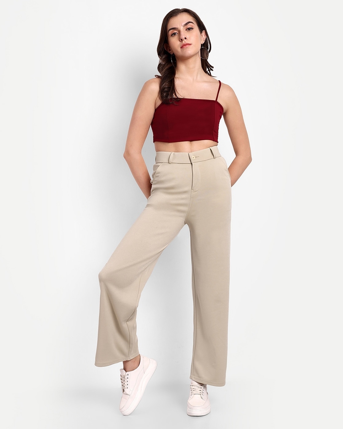Cabo Cream Straight Leg High Waisted Tailored Pant – Beginning Boutique US