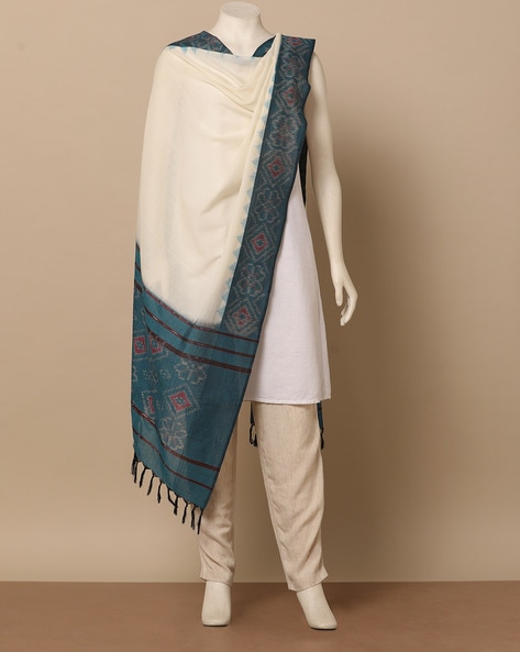 Ikkat cotton dupattas on sale online