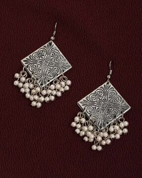 Buy Gold Pearl Drop Earrings Silver Pearl Dangle Earrings Rose Online in  India  Etsy