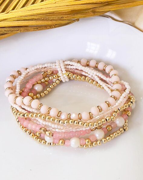Handmade Natural Pink Opal Stone Leather Wrap Bracelet - luck In Stones