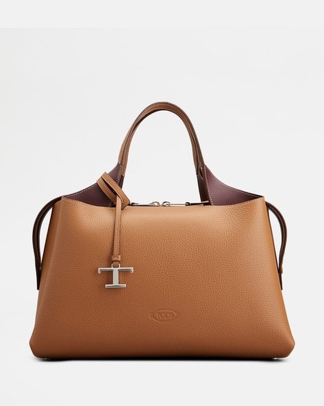 Buy Tod's Medium Boston Leather Bag | Brown Color Women | AJIO LUXE