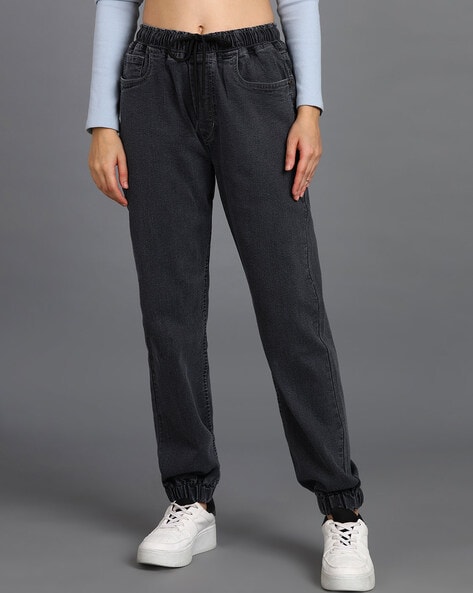 Shop Charcoal Straight Jeans For Women Online