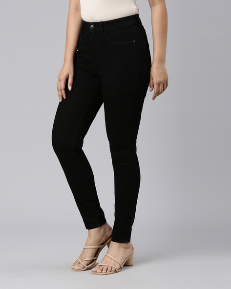 Buy Black Jeans & Jeggings for Women by GO COLORS Online