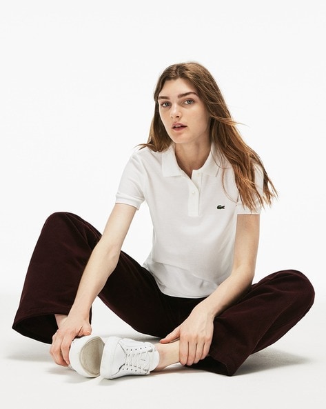 benzin at styre Citere Buy White Tshirts for Women by Lacoste Online | Ajio.com