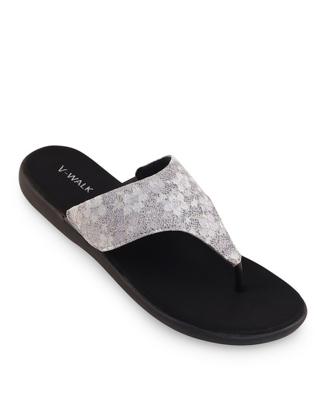 Buy Grey Flat Sandals for Women by V WALK Online Ajio