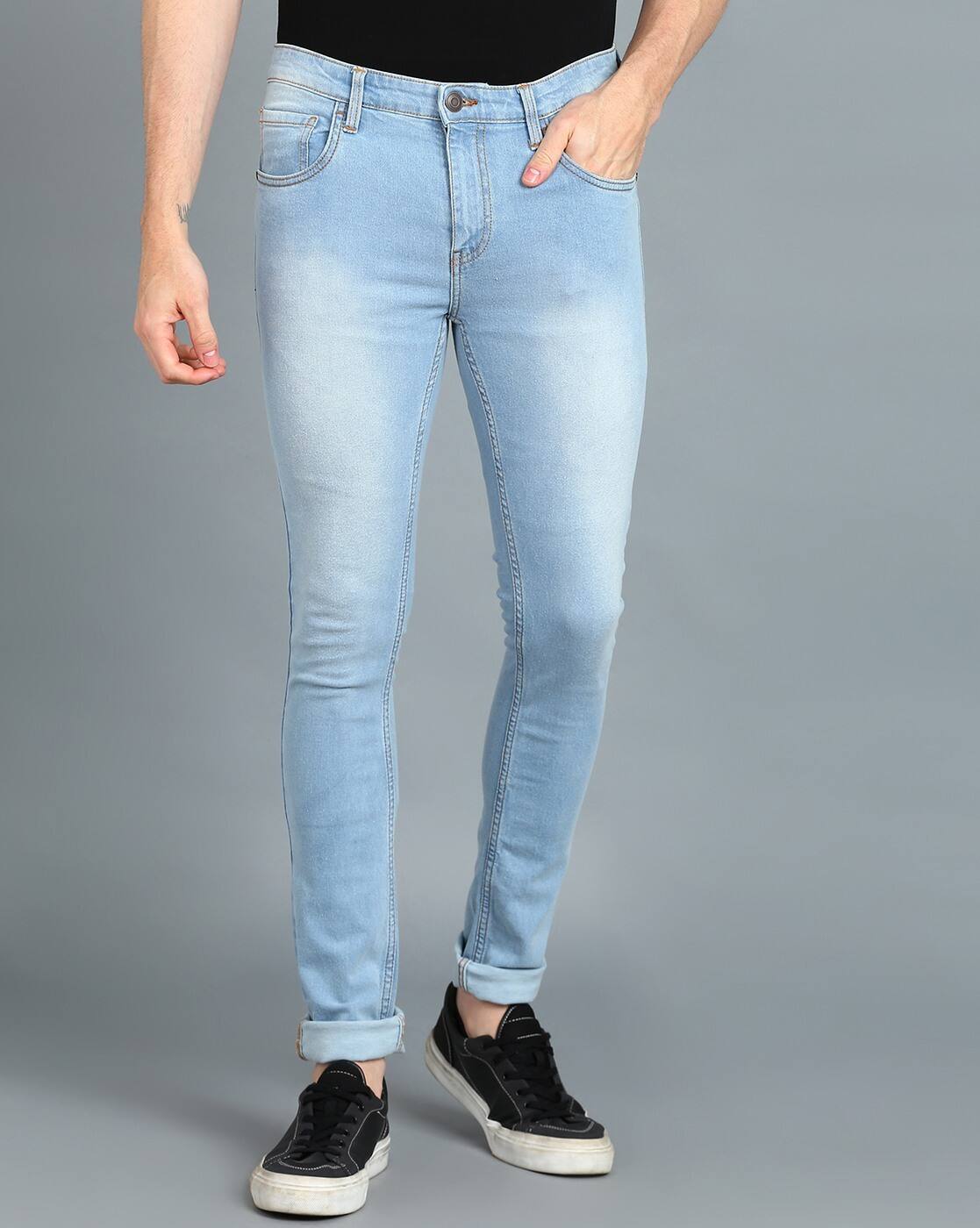 Men Mid-Wash Skinny Fit Jeans