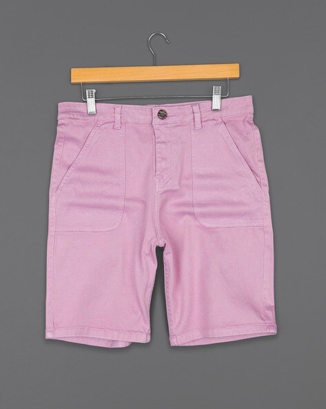 Mens pink denim shorts best sale