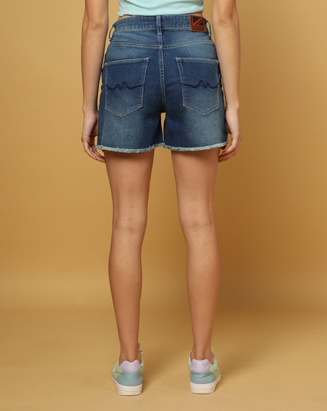 Blue Ronin Solid Women Denim Orange Denim Shorts - Buy Blue Ronin Solid Women  Denim Orange Denim Shorts Online at Best Prices in India | Flipkart.com