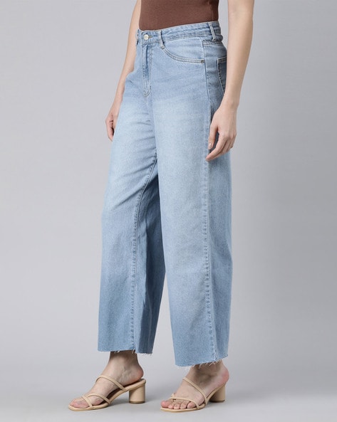 Buy Light Blue Jeans & Jeggings for Women by GO COLORS Online