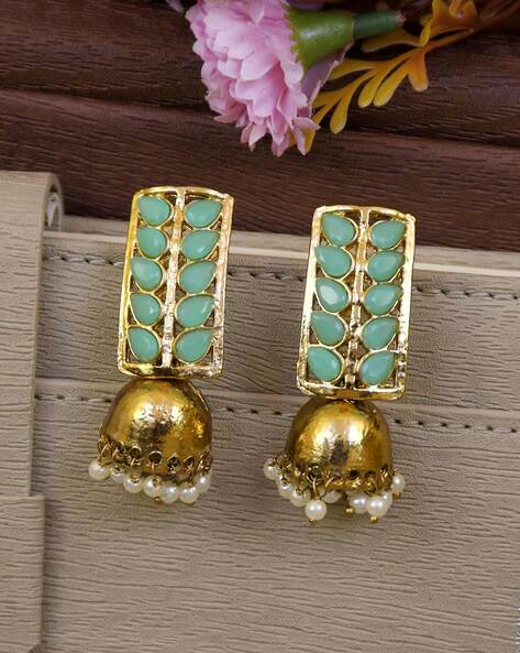 22K Gold Plated Gift Jhumka Earrings Indian 2