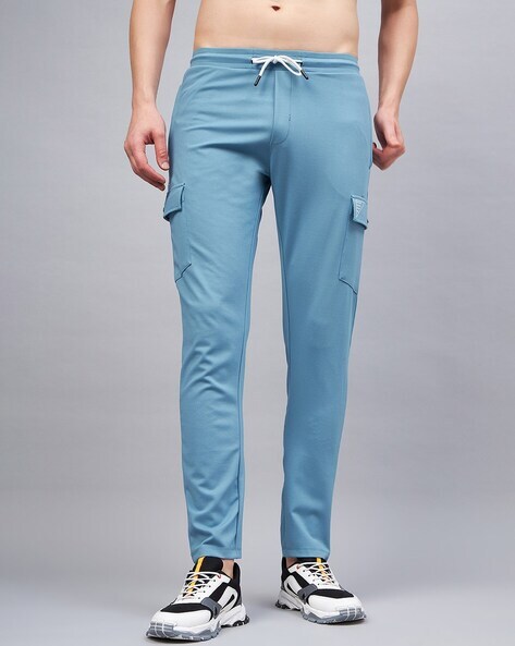 Buy Beige & White Track Pants for Men by Styli Online | Ajio.com