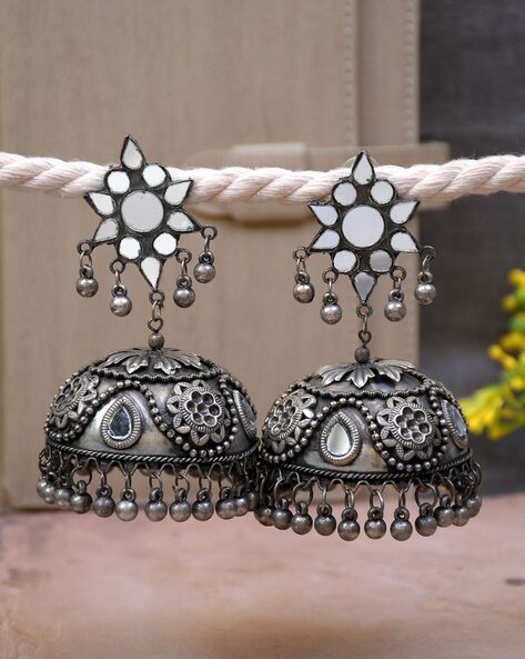 Purchase Mirror Work Earrings Online at Wholesale Prices