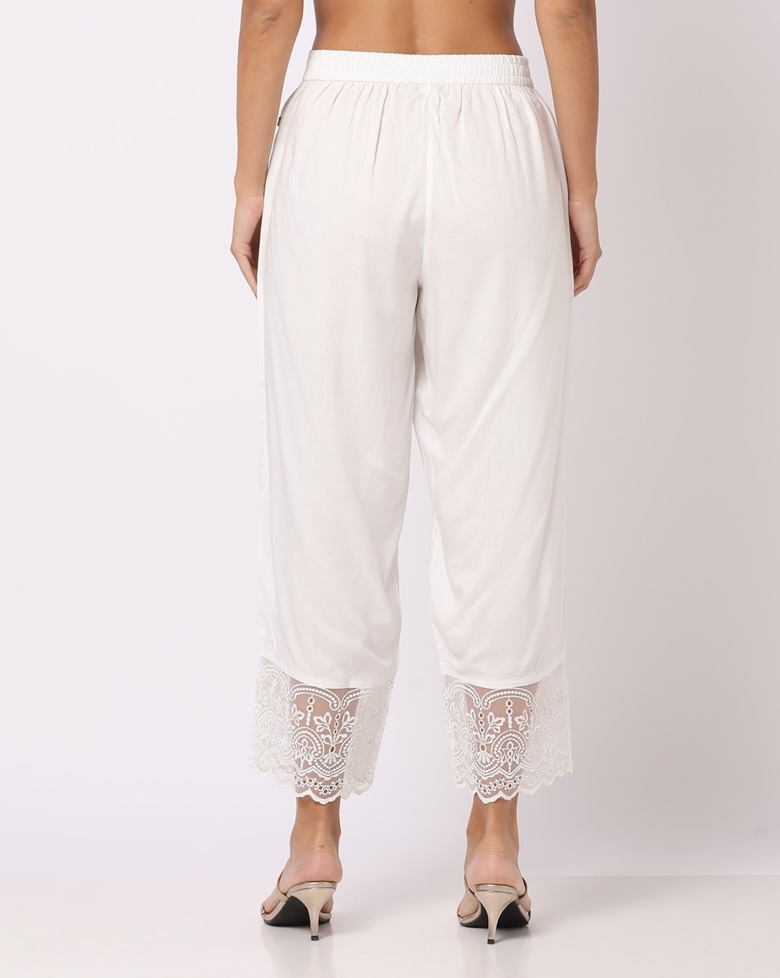 Plus Size White Lace Palazzo – DESINOOR.COM