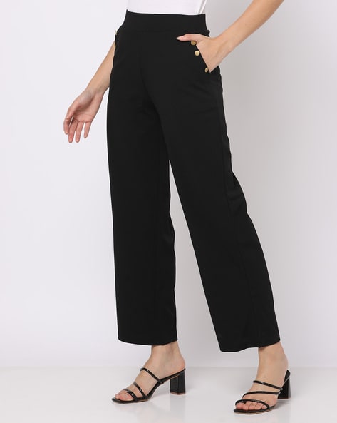 Flare trousers COLOUR black - RESERVED - 4993V-99X-saigonsouth.com.vn