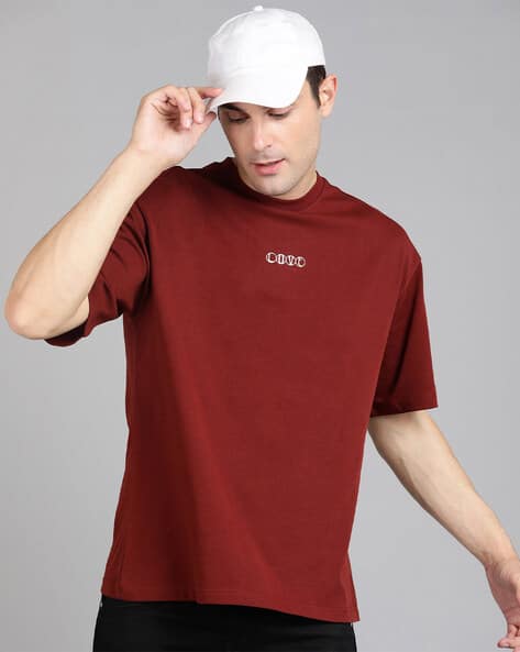 Buy Maroon Tshirts for Men by ALAN JONES CLOTHING Online