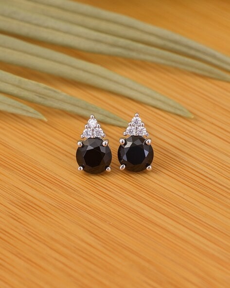Buy Mens Earrings Round Black Onyx Diamond Stud Earrings for Men Online in  India  Etsy