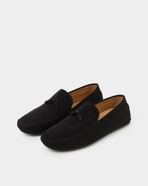Slip-On Loafers with Stitch Accent