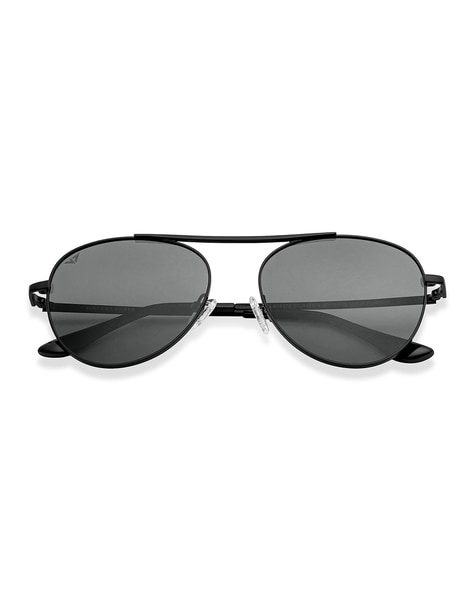 Unisex Anti UV Sunglasses with Thin Mirror Legs Adjustable Nose Pads for  Sports and Outdoor Activities Black Frame Black Gray Film - Walmart.com