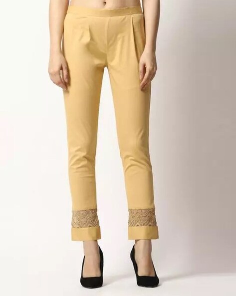 Pants with Semi-Elasticated Waist Price in India