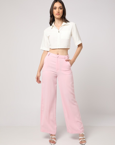 Stylish Ways To Wear Ankle Pants | Chic outfits, Pink pants, Light pink  pants