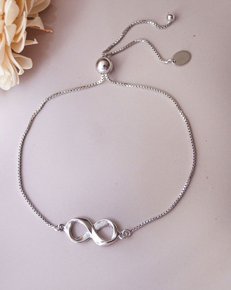 Leslie's Sterling Silver CZ Polished Infinity Bracelet | Branham's Jewelry  | East Tawas, MI