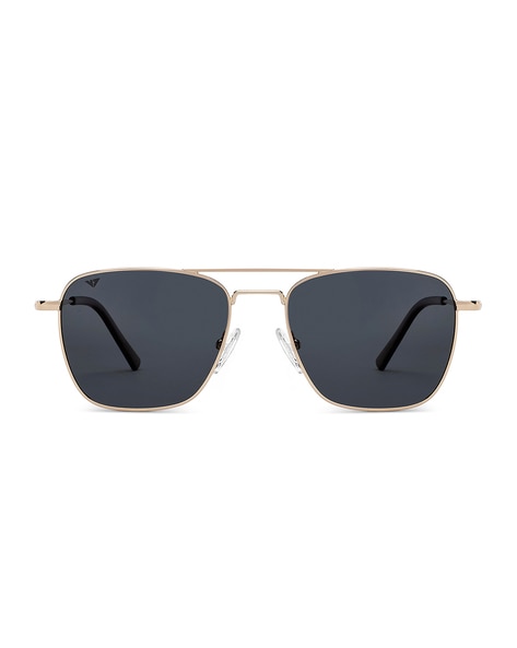 Buy Vincent Chase By Lenskart | Gold Blue Full Rim Rectangular |  Aerodynamics | Branded Latest and Stylish Sunglasses | 100% UV Protected |  Men & Women | Medium | VC S15738 at Amazon.in