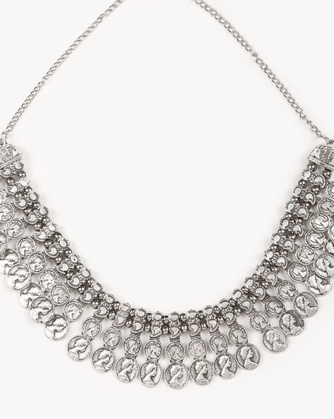 Chunky Silver Crystal Choker Necklace – Olivia Divine