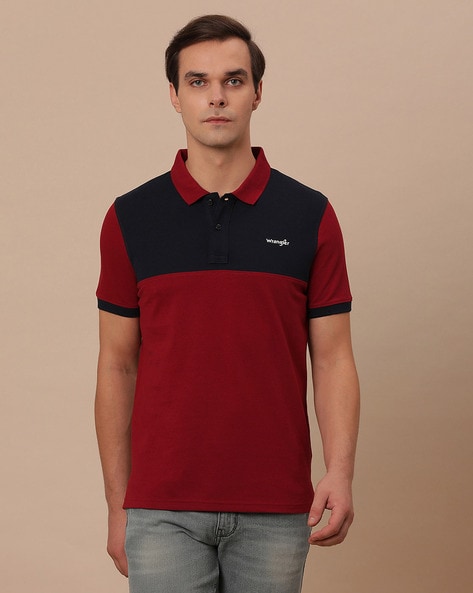 Wrangler Regular Fit Colourblock Polo T-Shirt