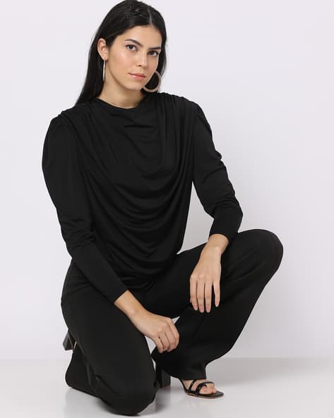 Buy Black Tops for Women by Fig Online | Ajio.com