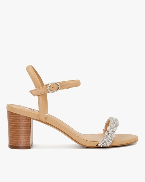 Dune London Jaslyn Silver-Leather Heeled Sandals