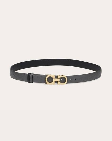 Buy Ferragamo Reversible and Adjustable Gancini Belt Black Color