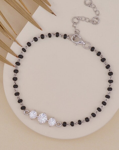 Buy Unniyarcha Black Beads Mangalsutra Bracelet online