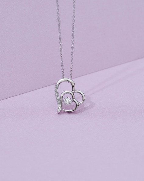 Sterling Silver Diamond Heart selling Pendant