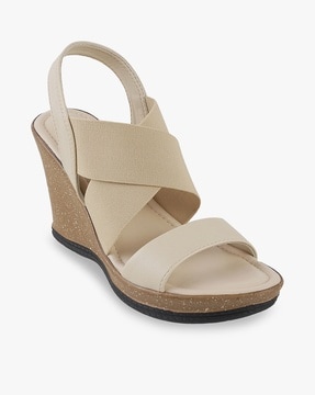 Womens beige wedge outlet sandals