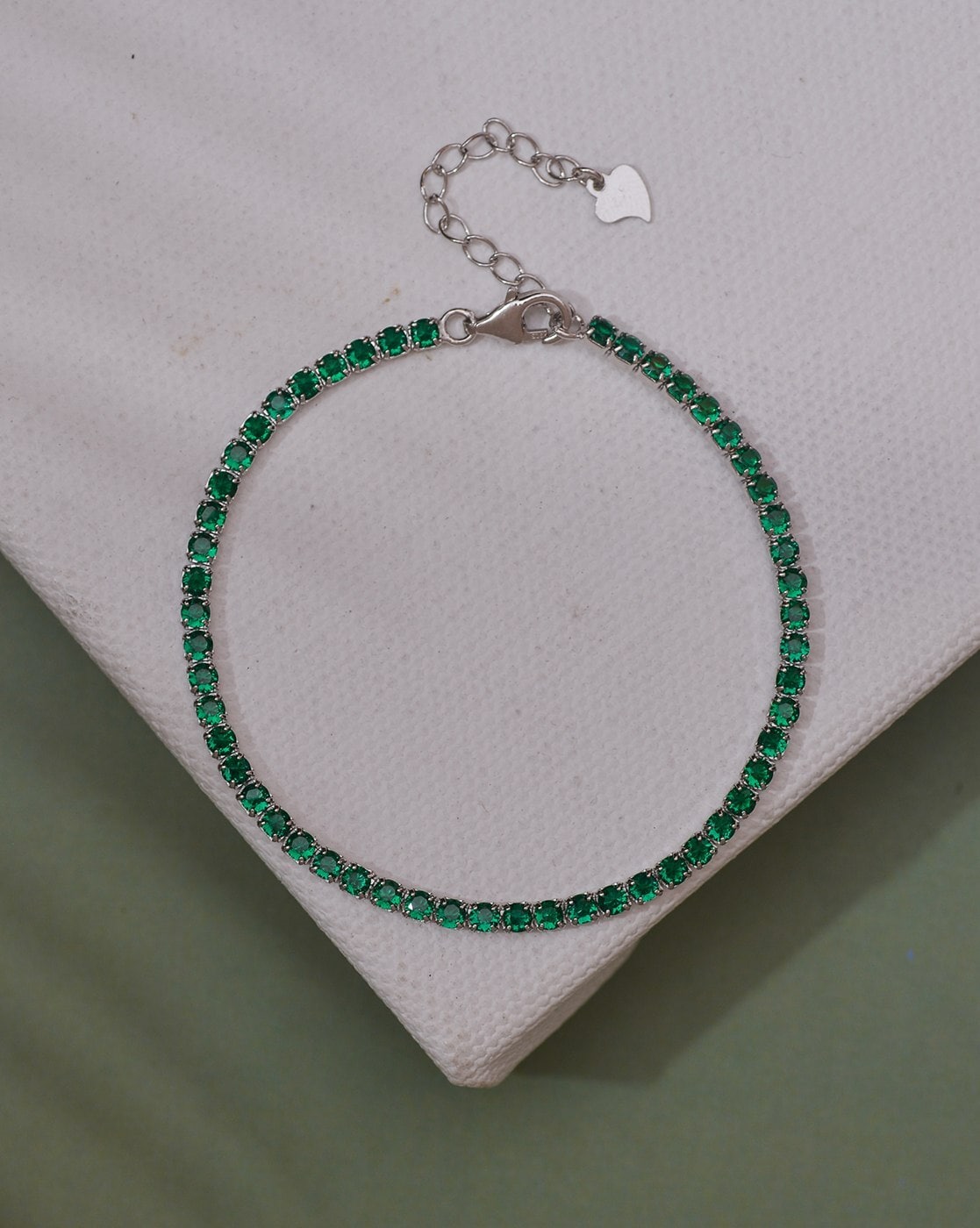 Emerald Green Tennis Bracelet, Ziron 925 Sterling Silver Luxury Fashio –  KesleyBoutique