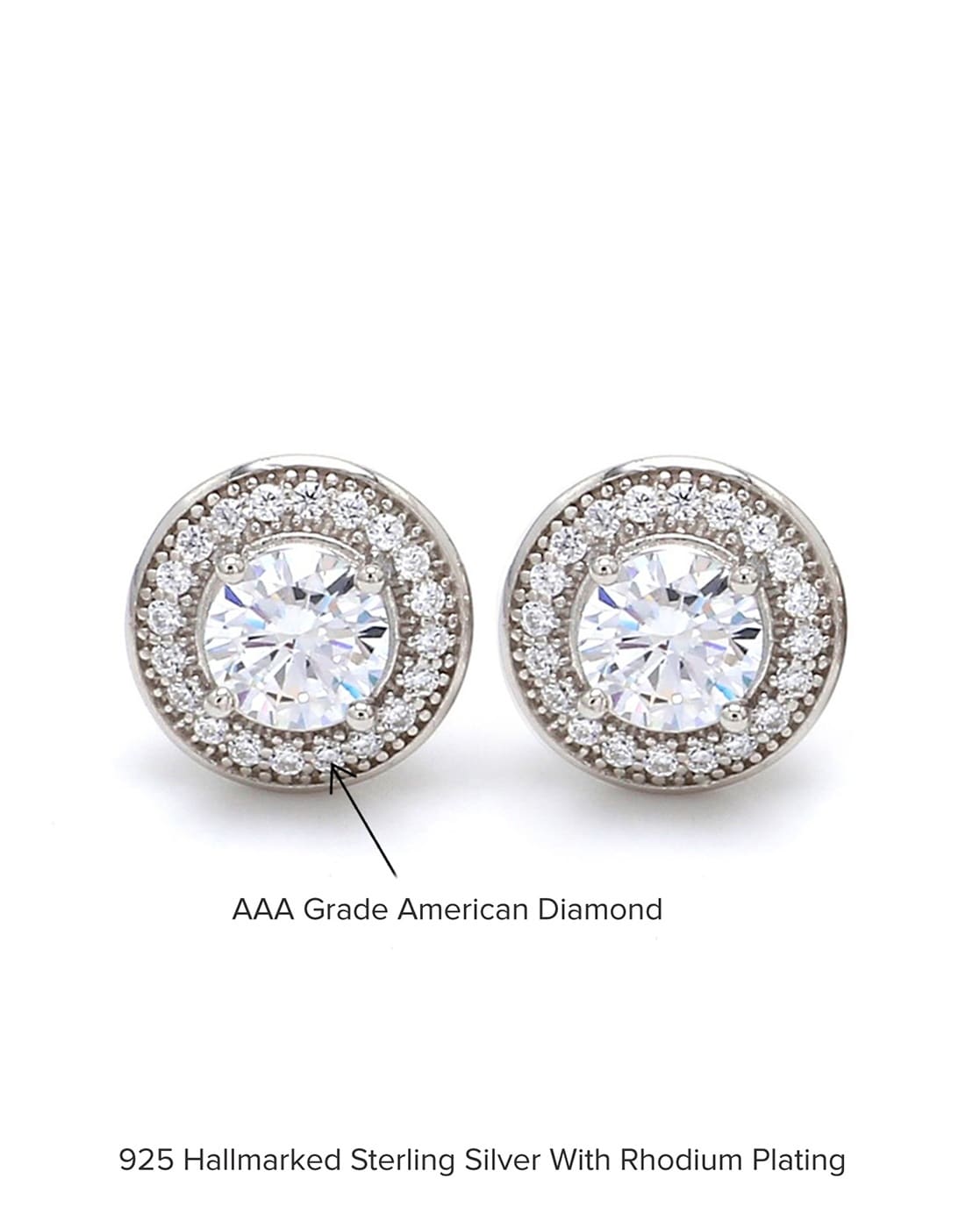 Diamond Stud Earrings .5ct Diamond Earrings, Diamonds set in 925 Silve –  HandTstudio
