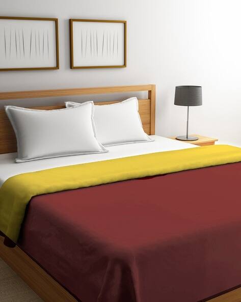 Buy Maroon Blankets, Dohars Quilts for Home Kitchen by Homely