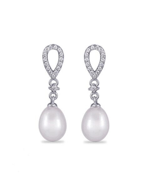 Cartier South Sea Pearl Diamond Platinum Drop Earrings –  mainstjewelrywatches