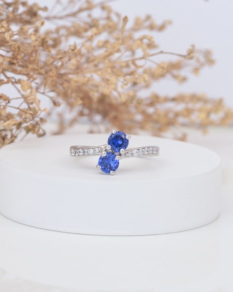 Oval Cut Blue Sapphire Ring - Shraddha Shree Gems