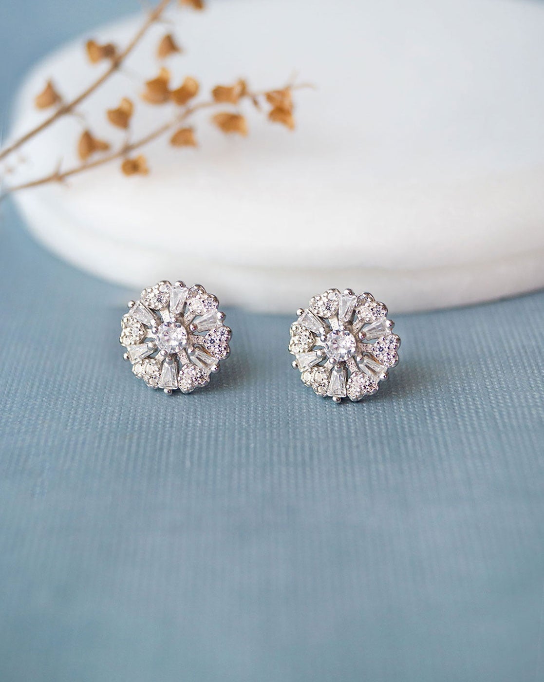 Floral Throne Diamond Earrings