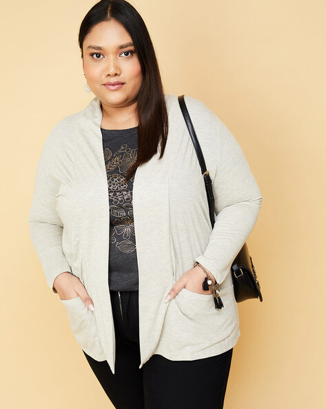 Cream shrug shop plus size