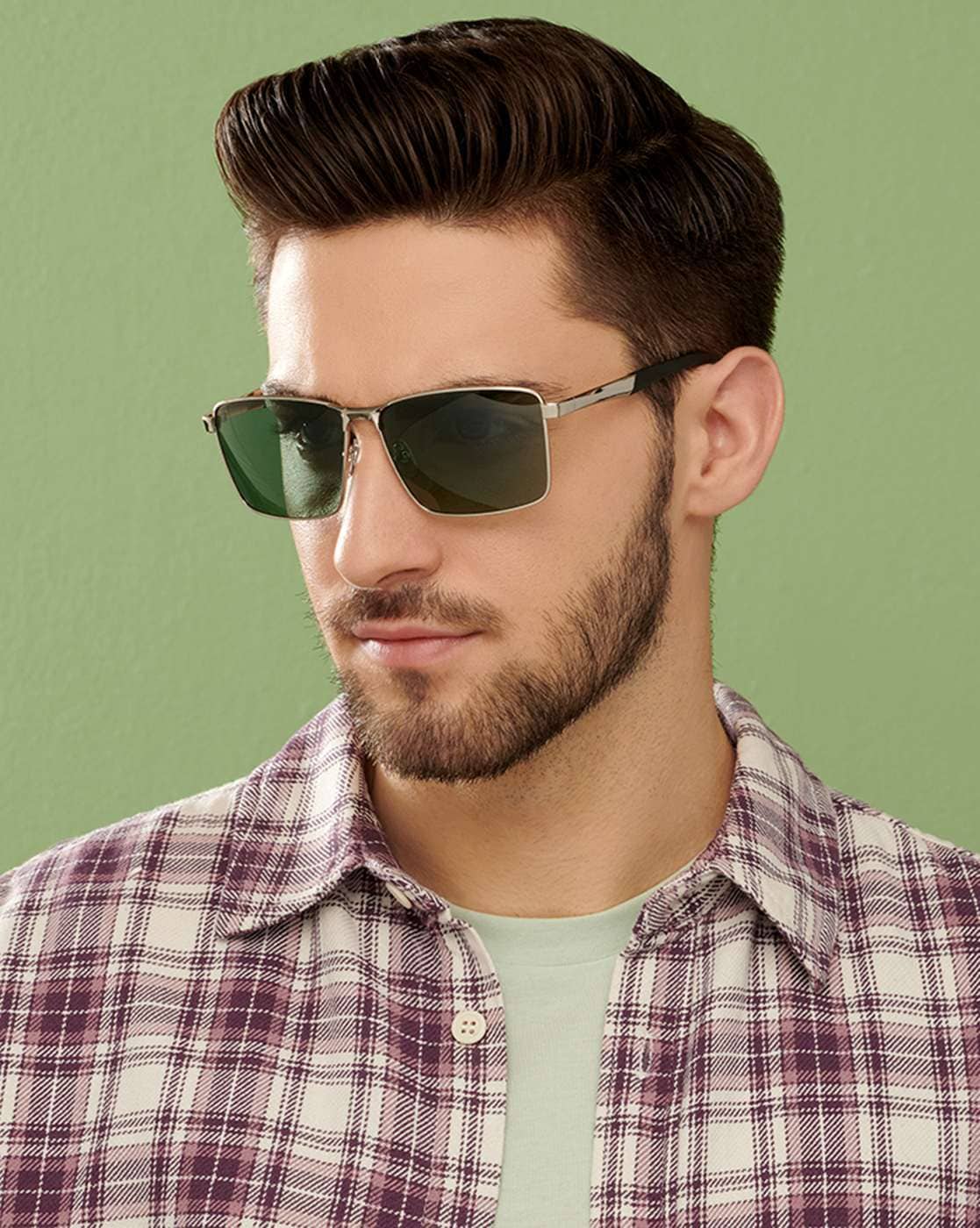 Buy Silver Sunglasses for Men by Vincent Chase Online