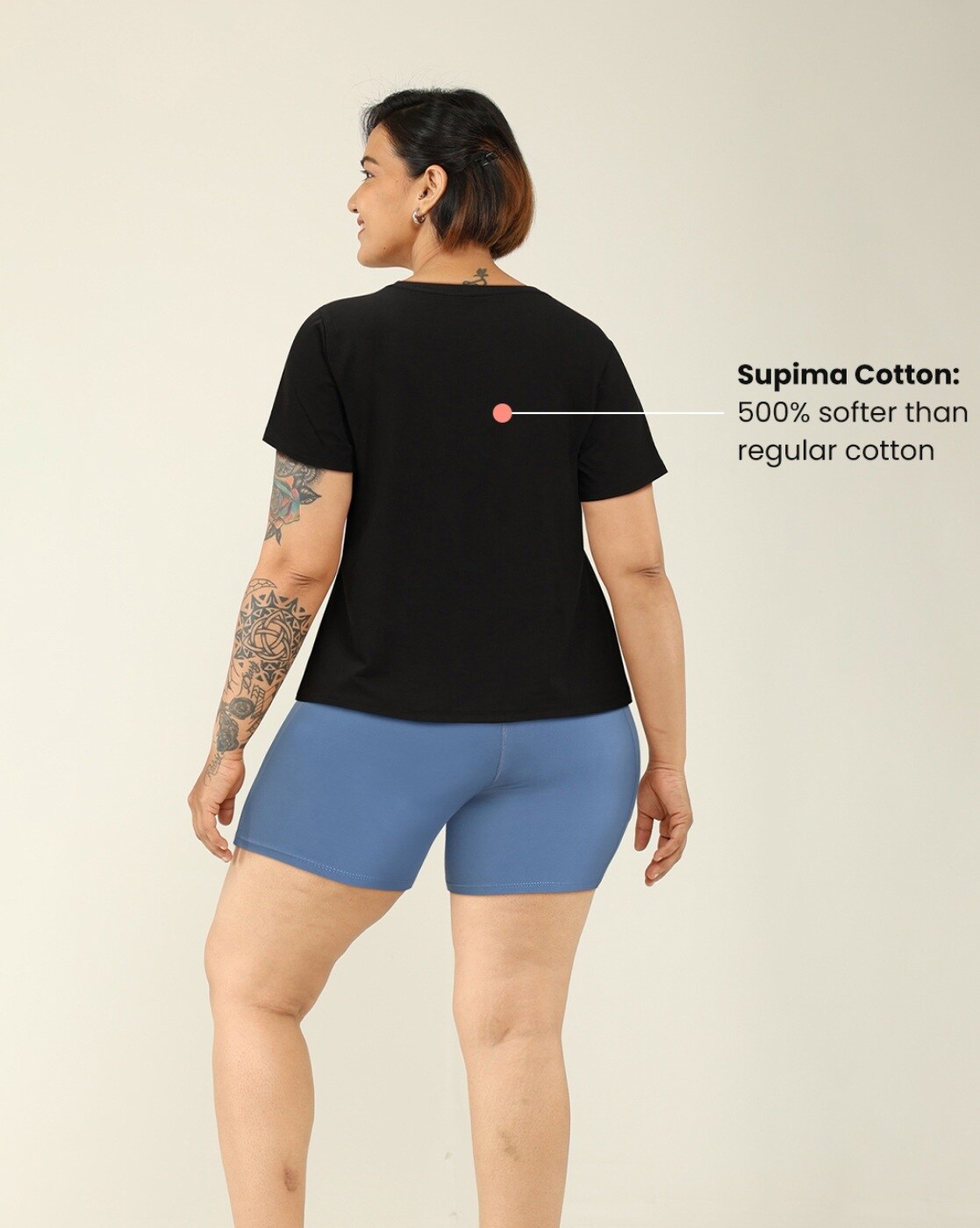 Buy Black Tshirts for Women by BLISSCLUB Online