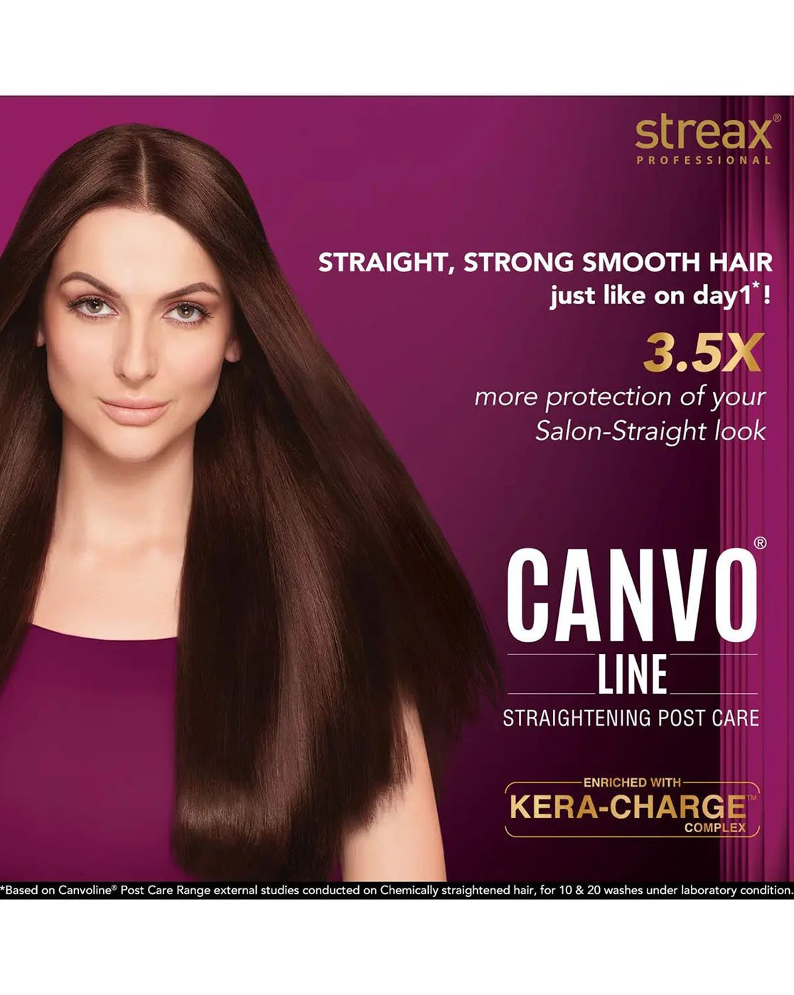 Streax canvo line outlet hair straightening kit